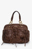 Miu Miu Brown Leather Doctor Top Handle Bag With Strap