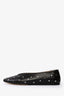 Le Monde Beryl Black Leather Studded Regency Slipper Size 40.5
