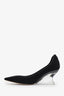 Christian Dior Black Neoprene Pointed Toe Wedge Pumps Size 36