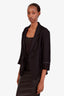 Y's Black Zipper Detail Blazer Size 2