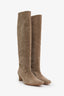 Staud Taupe Suede Wally Knee-High Boots Size 40