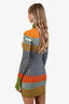 Missoni Multicolour Ribbed Wool Long Sleeve Mock Neck Dress Size 40