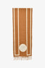 Hermès Brown/Cream Cashmere 'Casaque Pile ou Face' Scarf