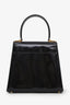 Salvatore Ferragamo Black Leather Iconic Top Handle (S) With Strap
