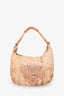 Prada Beige Tie-Dye Embroidered Braided Rope Strap Hobo Shoulder Bag