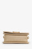 Pre-loved Chanel™ 2019 Beige/Pink Raffia Chevron Quilted Small Boy Flap Bag