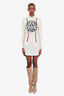 Self-Portrait White Sequin Crochet Mini Skirt Size S