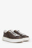 Louis Vuitton Brown Leather Monogram Time Out Sneakers Size 37.5