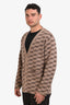 Balenciaga Brown BB Logo All Over Cardigan Size 4