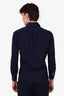 Brunello Cucinelli Navy Slim Fit Cotton Button Down Size S Mens