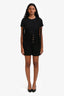 Chloe Black Wool Pinafore Overall Romper Size 34