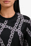 Louis Vuitton Black Silk Cotton Chain Graphic T-Shirt Size XS