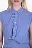 Frame Blue/White Striped Sleeveless Twist Dress Size S