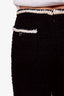 Pre-loved Chanel™ 2021 Black Tweed Crochet Trim Pants Size 36
