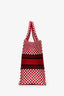 Christian Dior Red Canvas Dior Amour Polka Dot Medium Book Tote