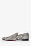 Christian Louboutin Silver/Green Dandelion Spike Loafers Size 43.5 Mens