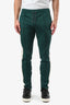 Burberry Green/White Drawstring Track Pants Size S