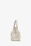 Miu Miu Cream Leather Vitello Shine Gathered Tote with Strap