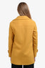Loro Piana Yellow Cashmere Double-Breasted Collared Midi Coat Size 40