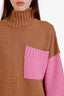 J.W Anderson Caramel/Pink Alpaca Wool Sweater Size M