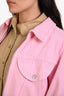 Frame Pink Denim 'Heart' Jacket Size L