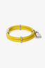 Louis Vuitton 2013 Neon Green Palladium-Plated Brass Leather Keep It Twice Bracelet