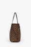 Louis Vuitton Brown Damier Ebene Cerise Red Neverfull MM with Pouch