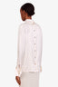 Pre-loved Chanel™ White Silk Pleated Blouse Size 36