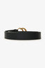 Gucci Black Leather GG Marmont Belt Size 75/30