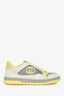 Gucci Yellow/Grey Leather 'MAC80' Sneakers Size 35.5