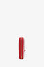 Prada Red Saffiano Zip Around Long Wallet