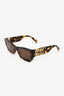 Miu Miu Brown Tortoise Logo Sunglasses