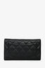 Pre-Loved Chanel™ 2016 Black Caviar Leather Long Flap CC Wallet