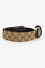 Gucci Brown Canvas Leather Bamboo GG Belt Size 75
