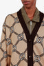 Gucci Tan/Brown Monogram Reversible Button Up Cardigan Size M