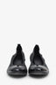 Pre-loved Chanel™ Black Lambskin Patent Cap Toe Pumps Size 41