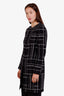 Pre-loved Chanel™ 23A Métiers d'Art Collection Black/White Plaid Tweed Coat Size 38
