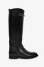 Hermès Black Leather Jumping Boots Size 36.5