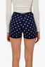 Miu Miu Blue Star Pattern Knit Shorts Size 40