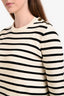 Theory Cream/Black Striped Midi Dress Size S