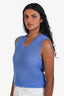 Frame Blue Wool Mohair Sleeveless Shrunken Vest Size M