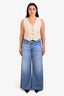 AG Adriano Goldschmied Blue Denim Low Waisted Wide Leg Stella Jeans Size 29