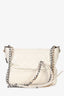 Pre-loved Chanel™ 2018 White Quilted Leather 'Gabrielle' Hobo Bag