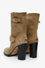 Jimmy Choo Brown Suede Heeled Boots Size 37.5