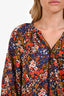Apiece Apart Black/Multi Printed Long Sleeve Dress Size M
