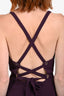 NBD Dark Purple Halter Neck Crisscross Back Mini Dress Size XS