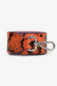 Fendi Orange Leather Python Embossed Bag Strap