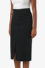Khaite Black Denim Pencil Skirt with Slit Size 26