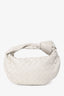 Bottega Veneta White Leather Intrecciato Mini Jodie Bag
