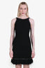 Pre-loved Chanel™ 2007 Black Tweed Raw Edge Braid Detail Dress Size 38